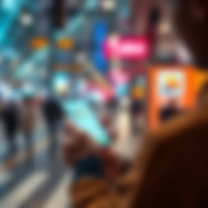 Person sending USDC to Nexo using a smartphone on the Solana network