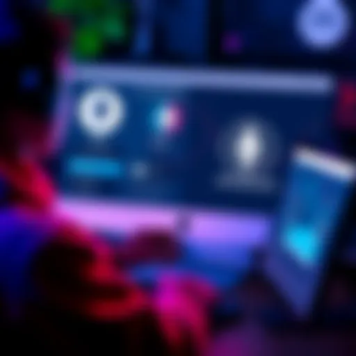 A person using a computer to move Taiko cryptocurrency from Loopring Wallet to Metamask. The screen shows a digital wallet interface with Taiko tokens and Ethereum logo. Icons for dApps and bridges are visible.