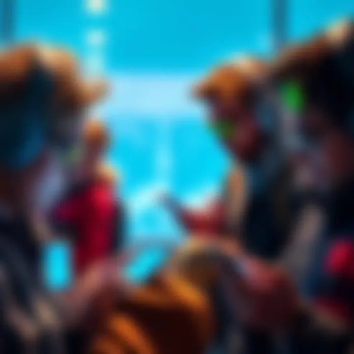 A group of travelers discussing their phones while traveling, showing confusion about eSIMs and missing local numbers