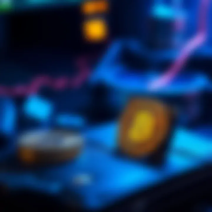 Trezor cold wallet with Bitcoin symbol displayed