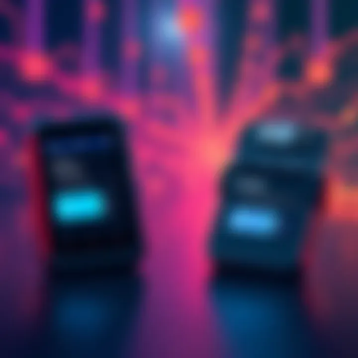 A side-by-side comparison of Trezor and Ledger hardware wallets showing their screens and security features