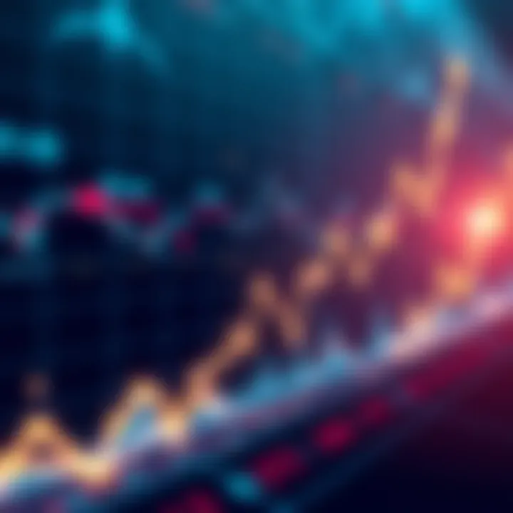 Illustration showing a digital graph with upward trend lines, symbolizing the growth of decentralized exchanges in cryptocurrency trading.
