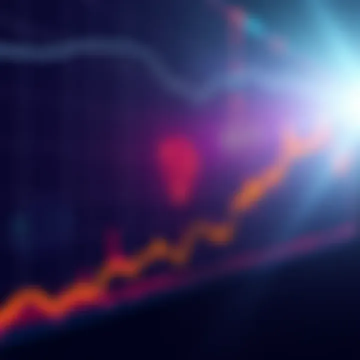 A chart showing fluctuations in Tron cryptocurrency value with an upward trend highlighted.