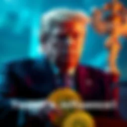 A graphic showing Trump alongside a digital representation of USD1 cryptocurrency, highlighting its market potential and backing by US Treasuries.