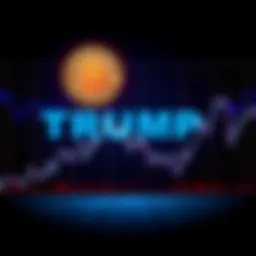 Graph showing a decline in Bitcoin value with Trump Media logo in the background