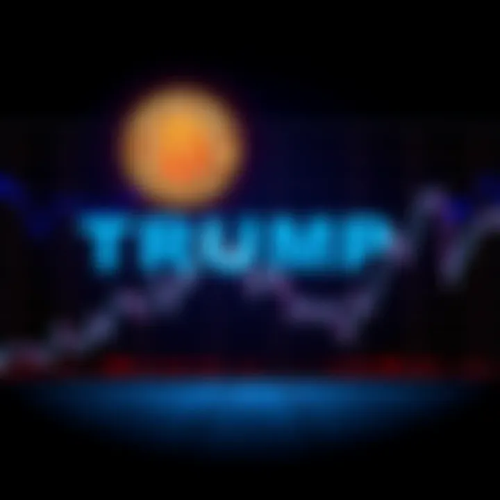 Graph showing a decline in Bitcoin value with Trump Media logo in the background