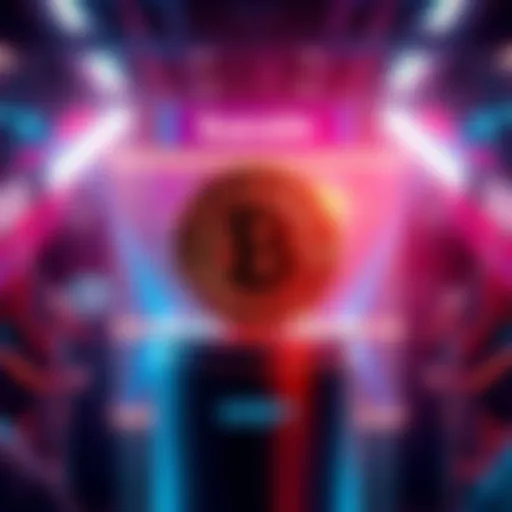 Launch event of Trump's USD1 stablecoin on Kucoin, featuring visual of stablecoin logo and Kucoin branding