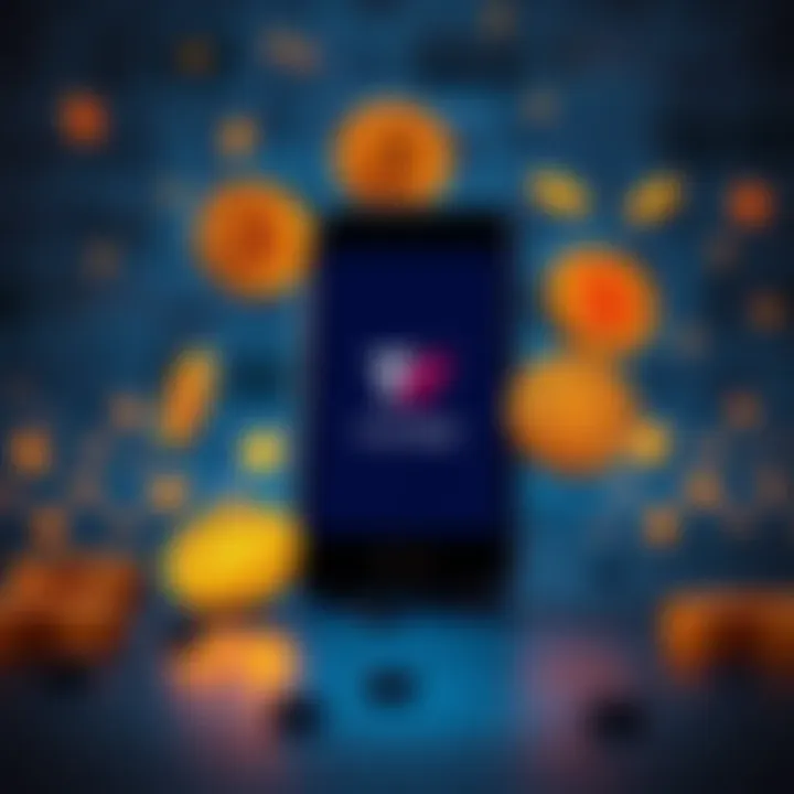 Graphic showing a smartphone displaying Trust Wallet with Bitcoin icons floating around it, symbolizing security and storage options.