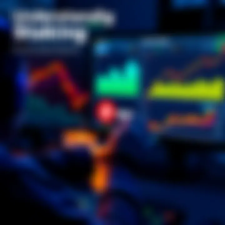 A person reviewing cryptocurrency staking options on a computer screen, with charts and graphs showing potential earnings and risks.