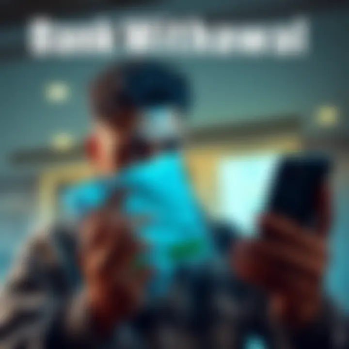 A person looking shocked while checking their bank statement with a phone in hand, reflecting confusion over a small withdrawal.