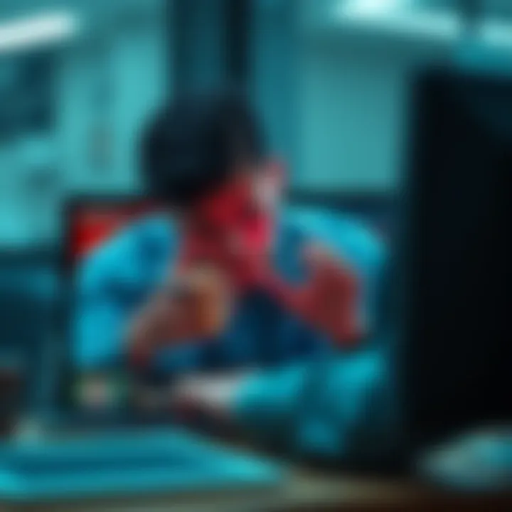 A worried person looking at two mysterious items on their computer screen related to Uniswap transactions