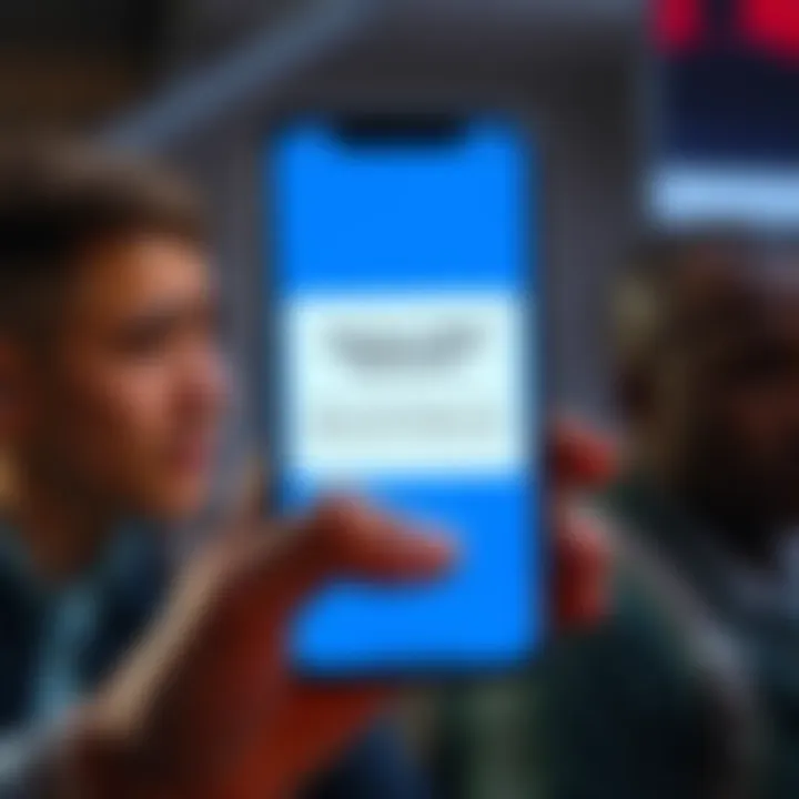 A smartphone screen showing a notification about a random USDC deposit, with a concerned person in the background.