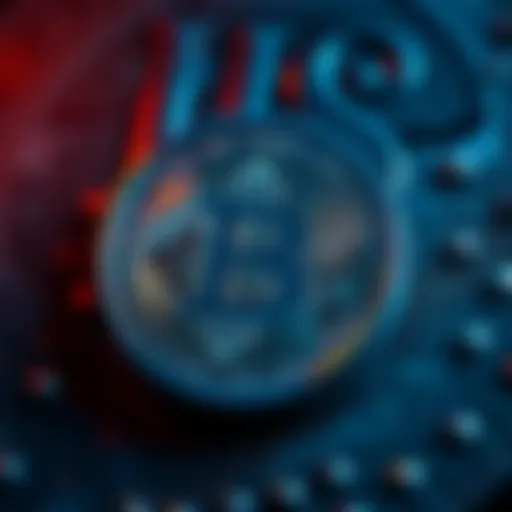 A visual representation of the US dollar symbol and Bitcoin logo merged together, symbolizing a potential backing of the dollar by Bitcoin.