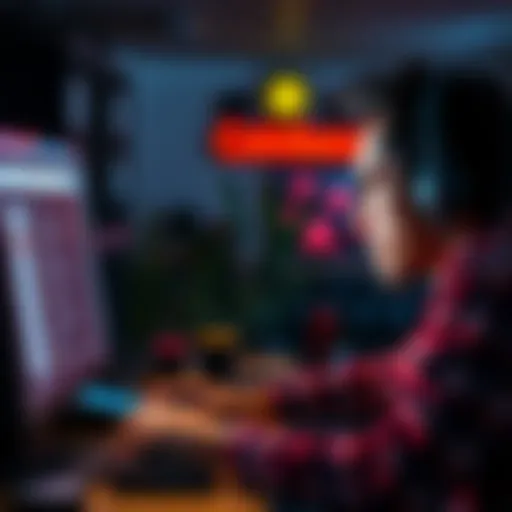 A frustrated person checking their email on a computer, searching for updates from Coinbase about a security breach