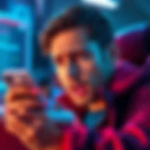 User looking at their phone with a worried expression while trying to buy XRP on Coinbase