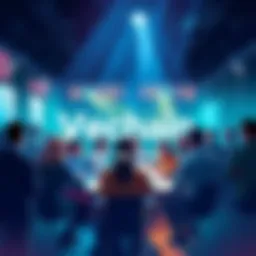 People engaging in a Vechain discussion, sharing ideas about blockchain technology