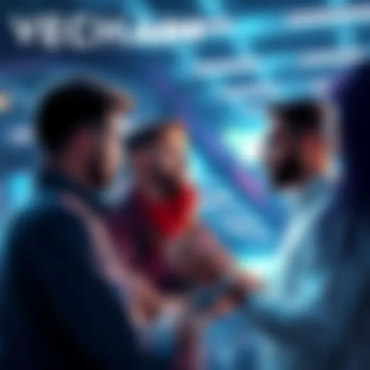 People engaging in discussion about VechainThor, sharing updates and asking questions