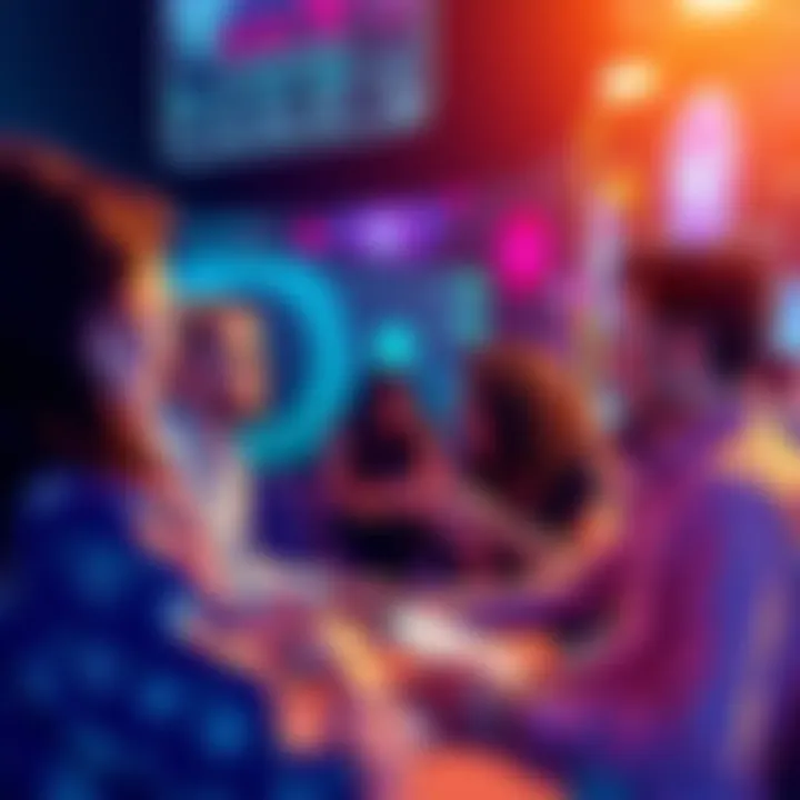 People engaging in a discussion about Vechain in a vibrant online forum.