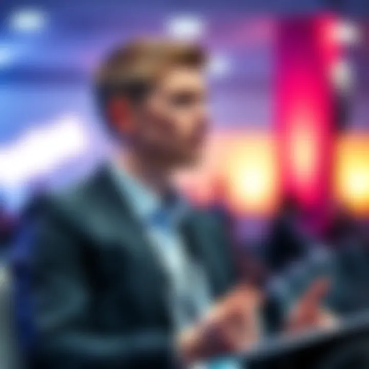 Vitalik Buterin discussing Ethereum's liquidity withdrawal improvements at a conference.
