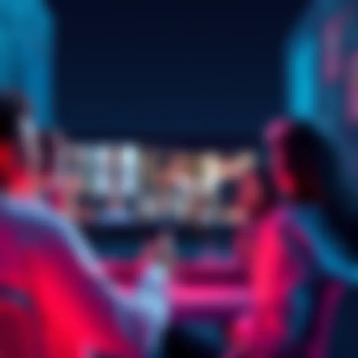 People engaging in small group chats through audio and video on the Vooz platform, showcasing screen sharing and gifting with tokens.