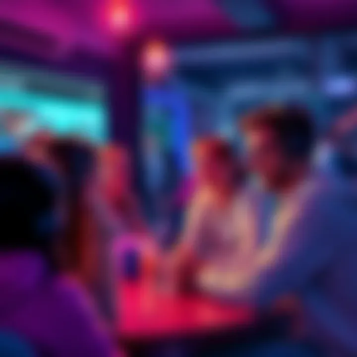 People enjoying audio, video, and text chats in small groups on the Vooz platform, with options for screen sharing and gifting.