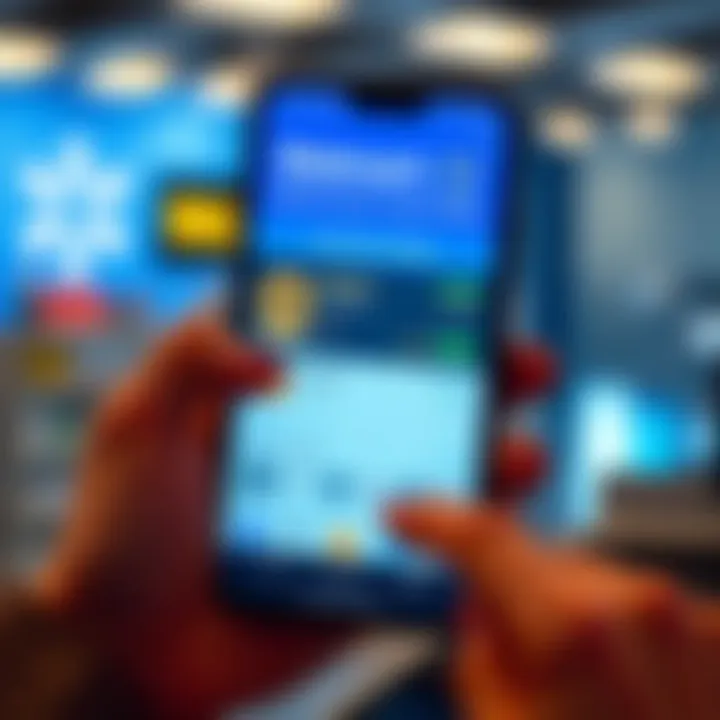 A smartphone screen displaying Bitcoin and Ether trading options in Walmart's OnePay app