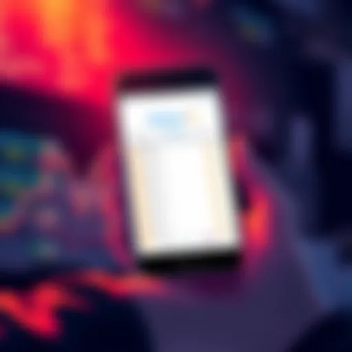 Illustration of Walmart's OnePay banking app showing cryptocurrency trading options on a smartphone screen.