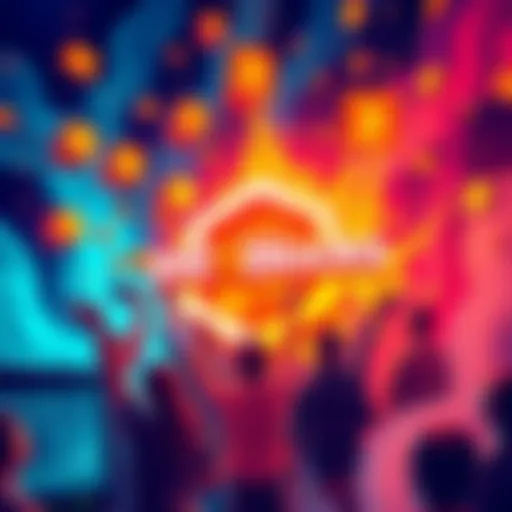 A vibrant graphic showing the WENBlocks logo with miners celebrating the fair-launch of mirrored tokens, surrounded by digital tokens and community members engaging with the project.