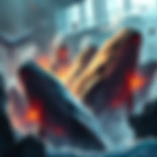 A dramatic representation of whales amidst crashing Ethereum prices