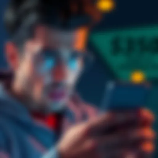 A person looking at their phone with a shocked expression while reviewing a large withdrawal fee from Coinbase
