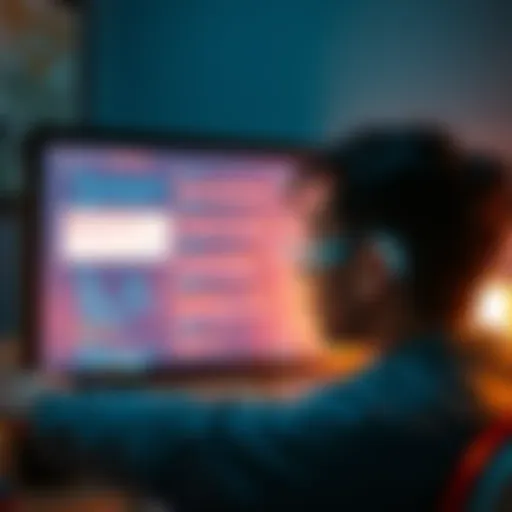 A frustrated person looking at a computer screen with error messages related to fund withdrawal