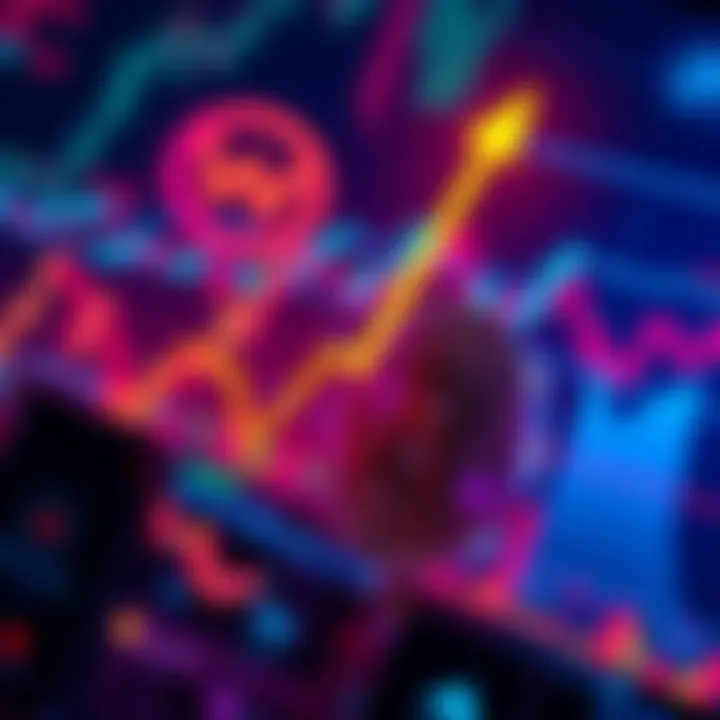 A graphic showing a rising cryptocurrency trend with Wluna logo and digital charts in the background.