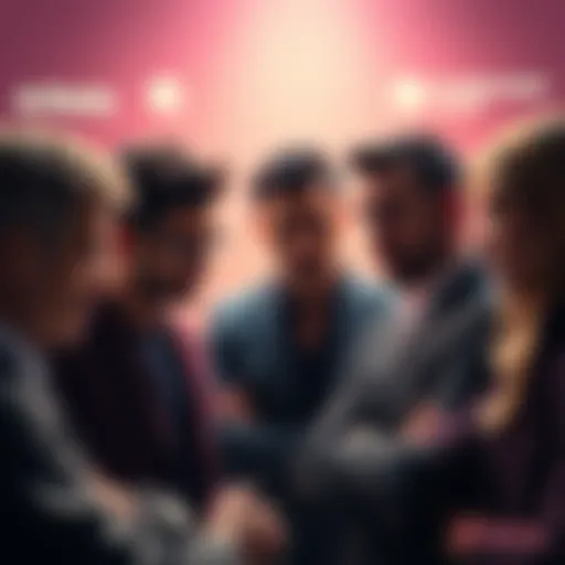 Group of concerned investors discussing their Theta token investments with furrowed brows