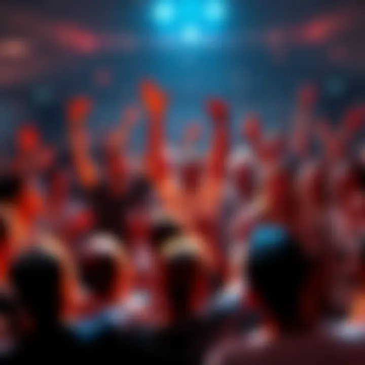Group of people celebrating four years of holding XRP with cheers and joy, showing their support for the cryptocurrency.