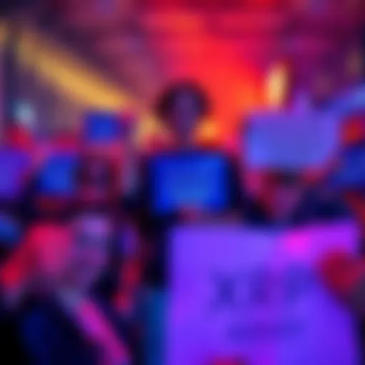Members of the XRP community showing strength and unity, holding signs with the phrase 'Diamond Fortress Hands' and displaying support for the $10 holding price.