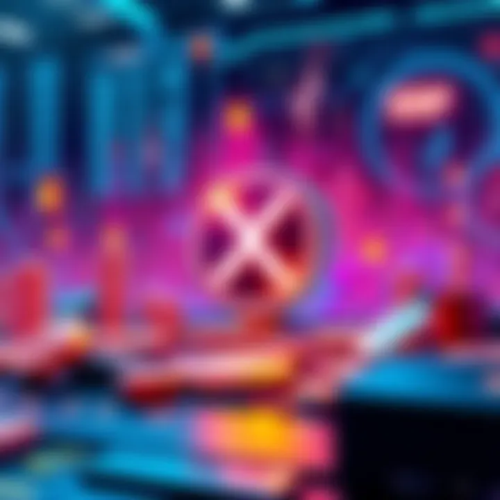 A futuristic financial scene with digital currency symbols and a prominent XRP logo, representing transformation in finance.
