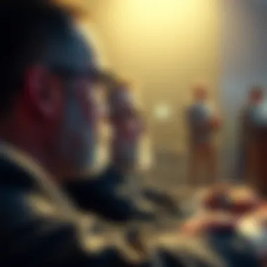 A focused investor closely monitoring court proceedings related to XRP, symbolizing the anticipation surrounding the case delay.