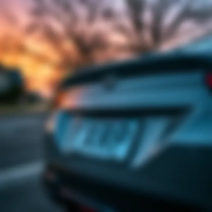 A close-up view of a car with an XRP license plate parked on a suburban street in Chicago