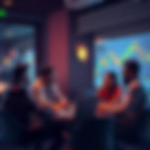 A group of people discussing XRP swing trading strategies on Discord