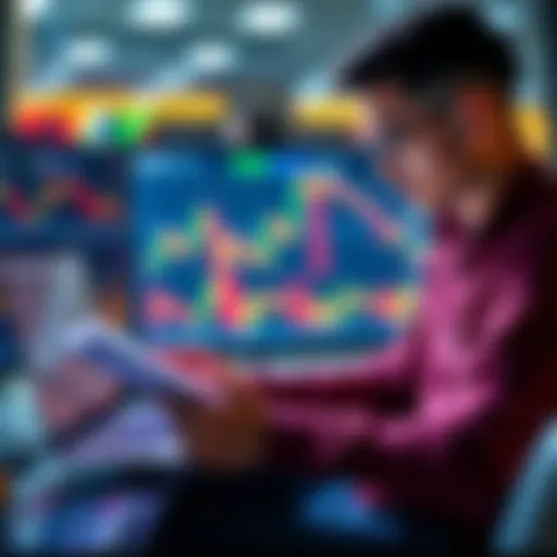 A 21-year-old man analyzing crypto charts on a laptop with a notepad in hand, reflecting on investment strategies for limited capital.