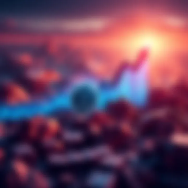 A digital representation of Zcash with a rising graph indicating growth toward $20,000 over five years.