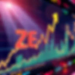 ZEC showing strong recovery with upward trend line on a digital chart, symbolizing resilience in the crypto market after a tariff drop.
