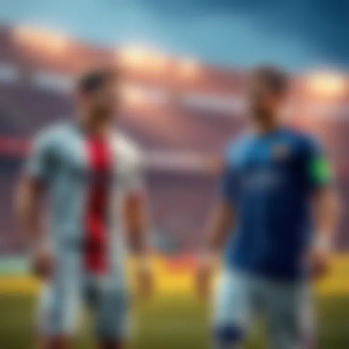 Zimmerschied and Conte, two football players, are positioned on the field, showcasing their roles as midfielders during a match.